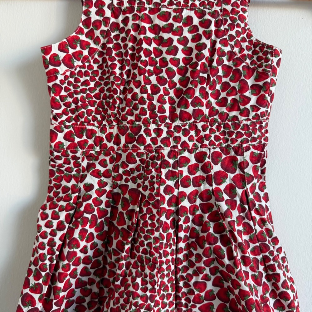 Crewcuts Strawberry Print Cotton Romper Size 5 - Picture 6 of 10
